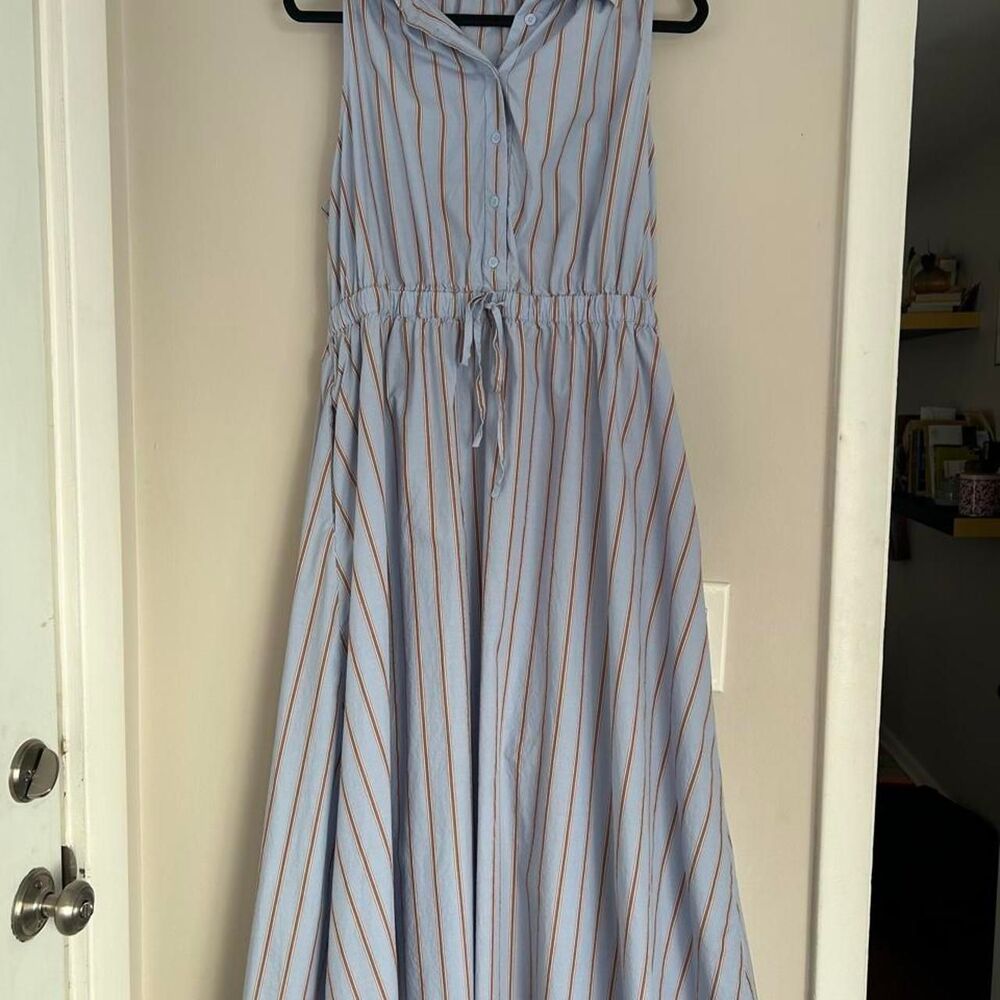 Loft sleeveless cotton midi dress